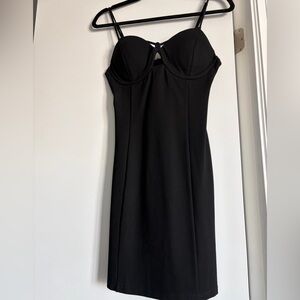 Astr Black Strapless Dress